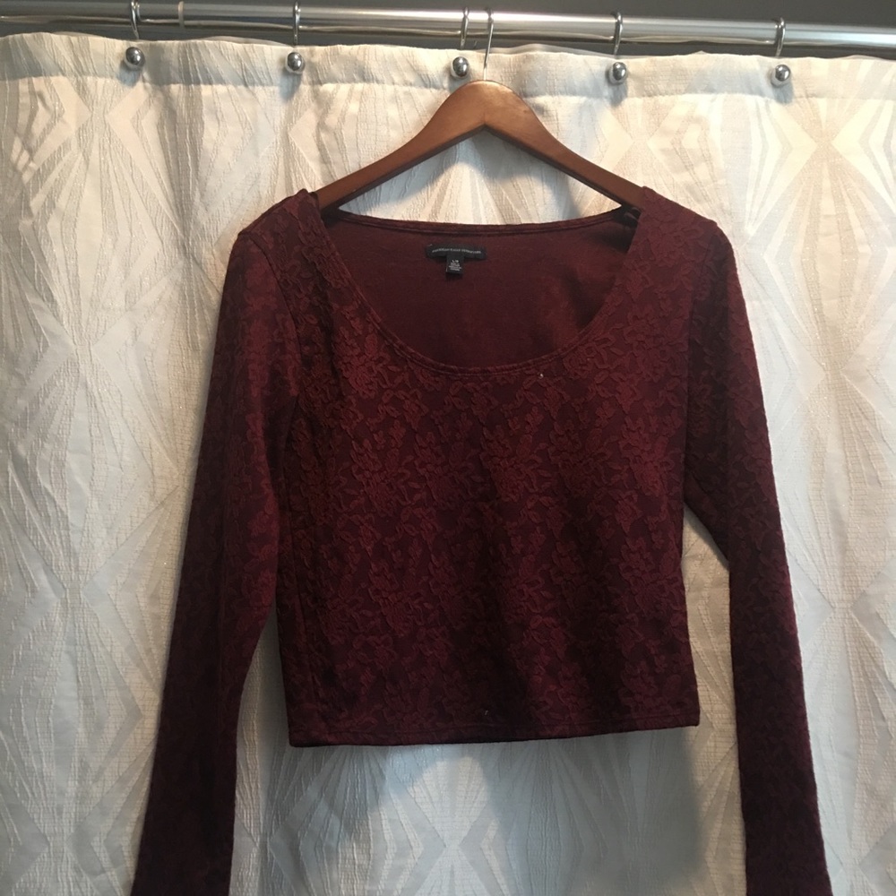 Burgundy crop top❤️